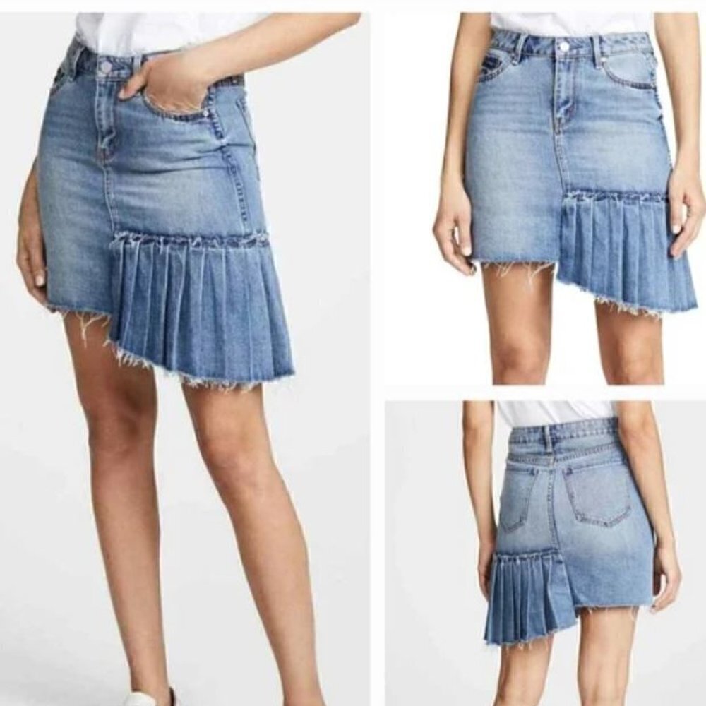 Habitual Blue Denim Corrinna Asymmetrical Skirt New with Tags Size 24